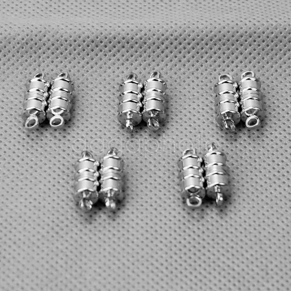 Горячая Мода 10X Серебряный Магнитный Магнит застежки для ювелирных изделий ожерелье изготовление аксессуаров 1,7*0,6 см
