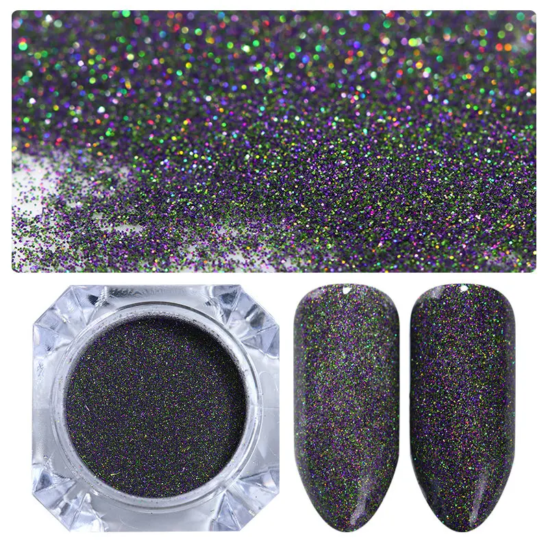 

Holographic Nail Glittering Powder Nail Accessories Laser Purple Powder Dust Manicuring Nail Art Pigment Dust Nails Decors 1.5