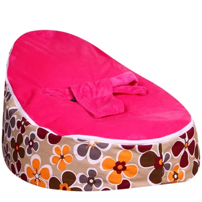 Levmoon средний желтый Сливовый цветок бобовый мешок стул детская кровать для сна портативный складной детский диван Zac без наполнителя - Цвет: T14