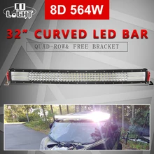 CO LIGHT 32inch 8D Curved LED Light Bar 564W 4-Rows LED Work Light Bar Combo Beam for Jeep Offroad 4WD 4x4 Truck SUV ATV 12V 24V CO LIGHT 32inch 8D Curved LED Light Bar 564W 4-Rows LED Work Light Bar Combo Beam for Jeep Offroad 4WD 4x4 Truck SUV ATV 12V 24V