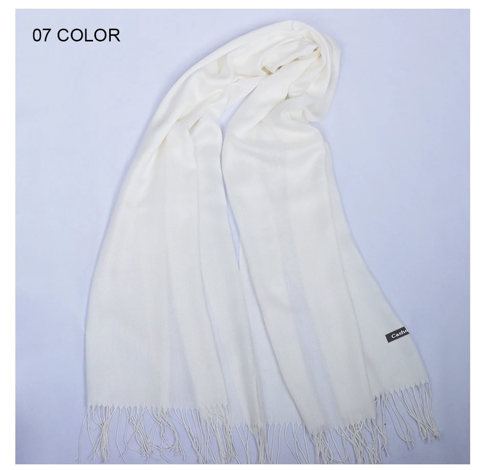 Модные новые осенние зимние шарфы из чистого кашемира для женщин, шали и палантины для девушек, пашмины, длинные Хиджабы-шарфы, палантины