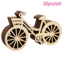 Vintage Wooden Bicycle Ornament 10Pcs/Set DIY Handmade Bike Crafts Party Birthday Wedding Christmas Decorations for Home Navidad