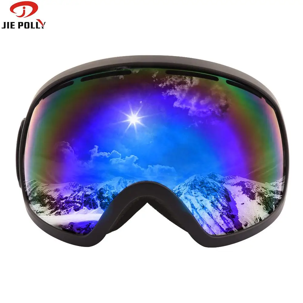 Jiepolly Ski Goggles Skiing Snowboard Sunglasses Pro Anti fog Double