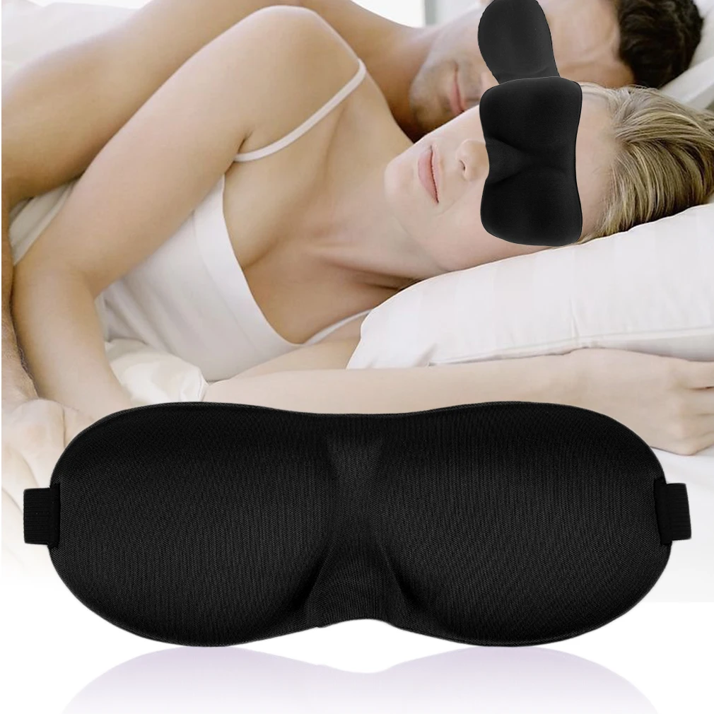 

2018 New 1PC Sponge Goggles Soft Polyester Sleeping Eye Mask 3D Eyeshade Ecellent Nap Cover Blindfold Travel Rest Eye Cover