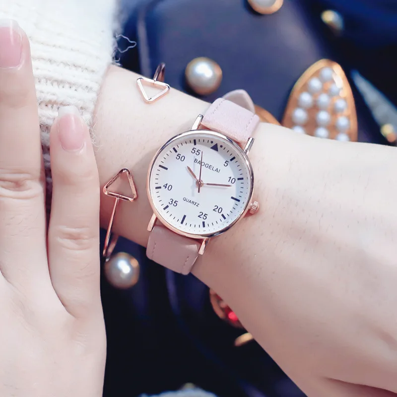 

Ins watch female student Korean simple and lovely cherry pink girl heart college style small fresh wild women dress wristwatch