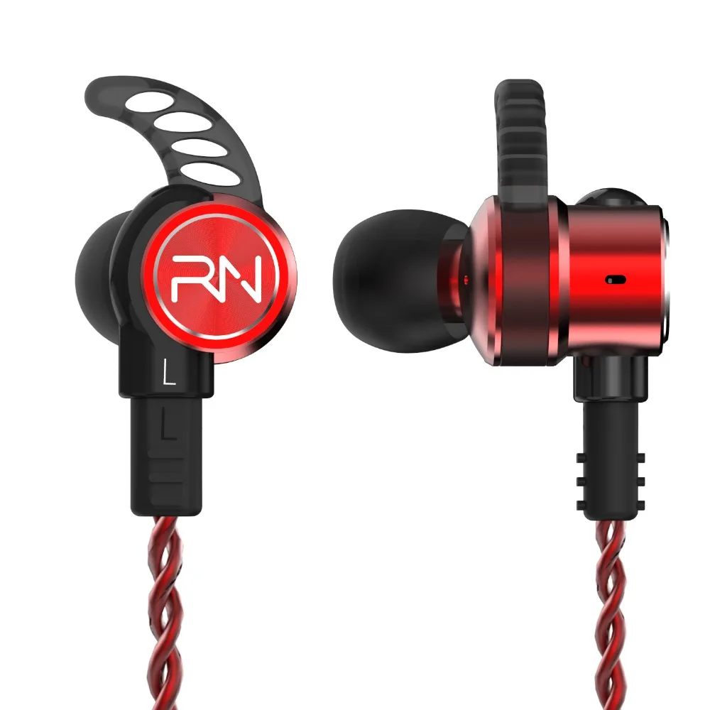 Hybrid In Ear наушники Revonext RX6 1DD + 1BA HIFI Bass DJ Monito для бега спортивные гарнитура вкладыши