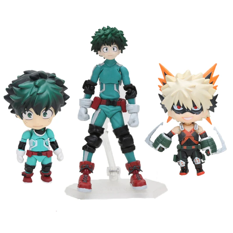 

My Hero Academia Nendoroid 705 bakugou katsuki & 686 MIDORIYA IZUKU Figma 323 Midoriya Izuku PVC action fiugre Toys