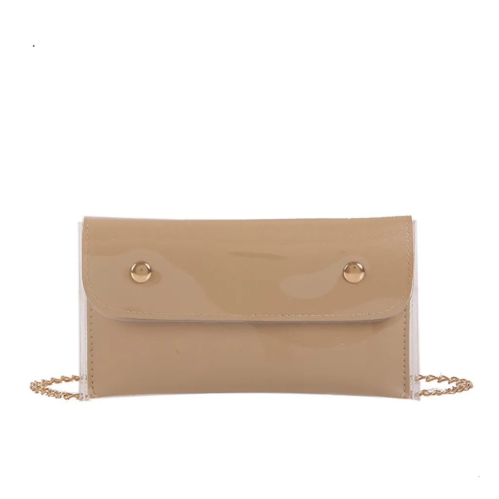 Sleeper# W401 Новая модная женская прозрачная простая сумка через плечо, сумка на пояс, soldi цвет, маленькая Повседневная сумка