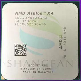 Amd cpu أثلون x4 740 X4-740 AD740XOKA44HJ رباعية النوى 3.2 جيجا هرتز 65 واط المكتب المعالج المقبس fm2