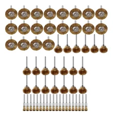 60Pcs Mini Wire Brush Wheel Cup Steel Wire Brush Set Shank For Power Dremel Rotary Tools Polishing Buf