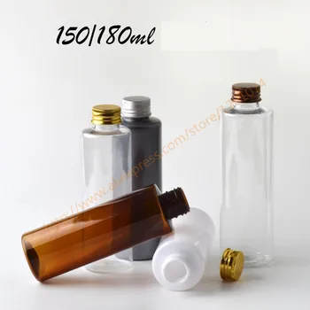 

150ml/180ml pretty colors PET bottle with aluminum lid + reducer,essential oil/liquid/moisturizer/facial water container