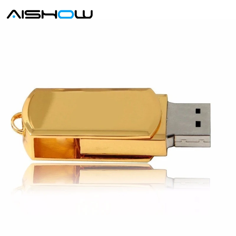 Качественный флэш накопитель вращающийся металлический usb 64 ГБ 32 из нержавеющей