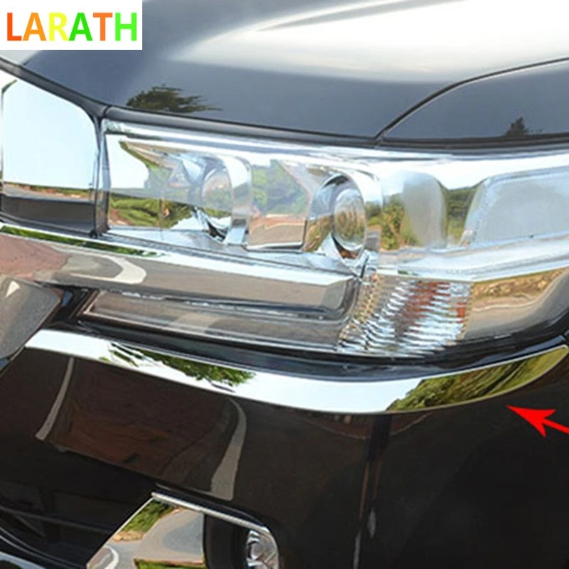 Накладка на переднюю фару для Toyota Land Cruiser FJ200 2016 2017 ABS Chrome ABS|trim cover|abs chromeeyebrow trim |
