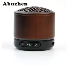Abuzhen Bluetooth Speaker Wooden Wireless Subwoofer Stereo Speaker MP3 Music Player Support TF Card FM Radio Hands-free Speaker