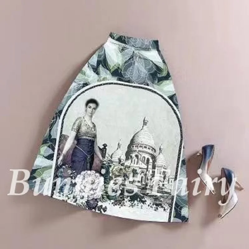 BunniesFairy, летняя, 50 s, 60 s, винтажная, Ретро стиль, розовый цветок, цветочный принт, высокая талия, плиссированная, расклешенная юбка миди, Saia Longa