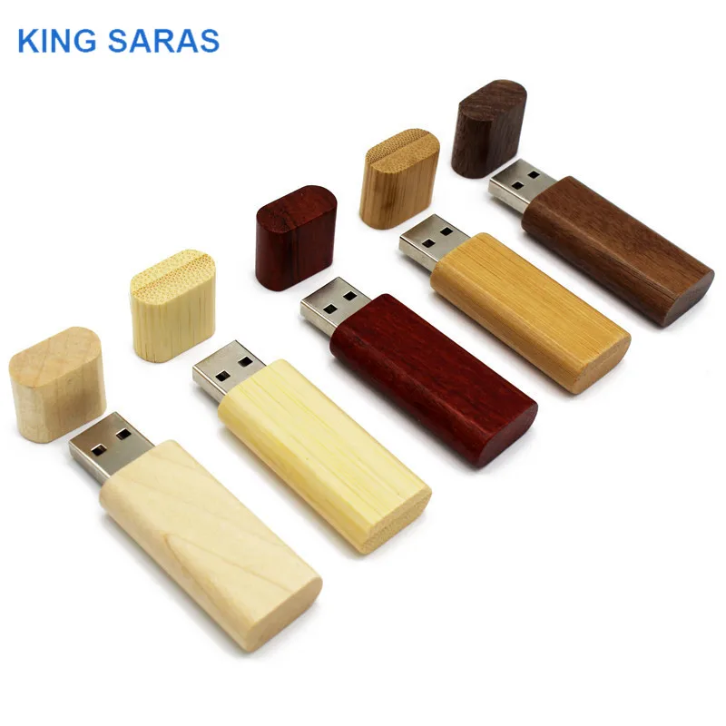 

KING SARAS 5 colors custom made bamboo walnut wooden LOGO usb flash drive 4GB 8GB 16GB 32GB 64GB usb 2.0 photography best gift
