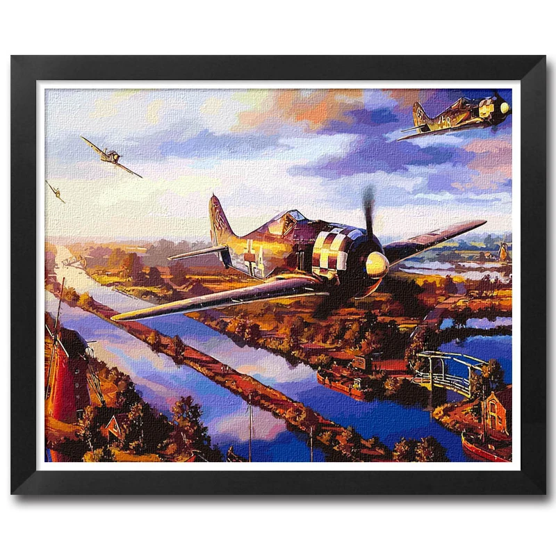 Mahuafa1404 World War Ii Tank Painting By Numbers On Canvas Hand