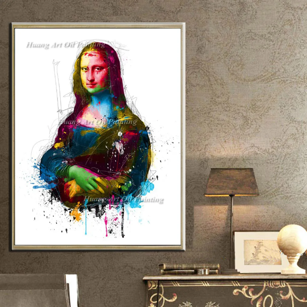 Museum Imitasi Berkualitas Lukisan Tangan Dicat Modern Mona Lisa Smile Lukisan Cat Minyak Lukisan Pada Kanvas Untuk Dekorasi Dinding Aliexpress Mobile
