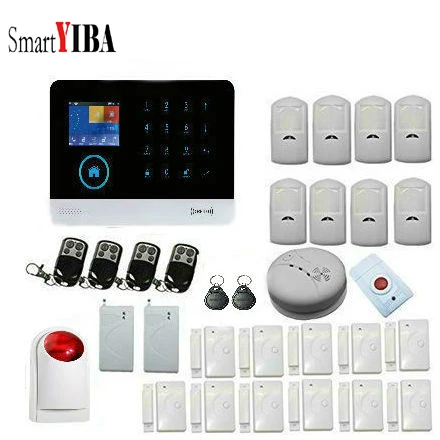 

SmartYIBA WIFI GSM Security Kits For Home Alarm System APP phone remote control PIR Motion Sensor System Home Protection