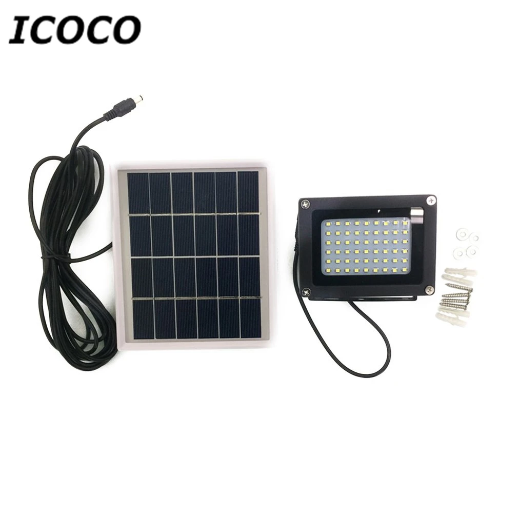 

ICOCO 54 LEDs Solar Powered Light Control Night Light Flood Light Outdoor Emergency Lamp for Home Garden Lawn Pool Pathway Sale