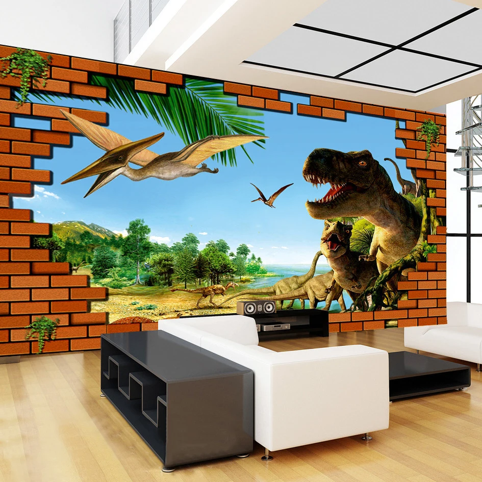Hohe qualität groÃhandel freies dinosaurier tapete aus china ...