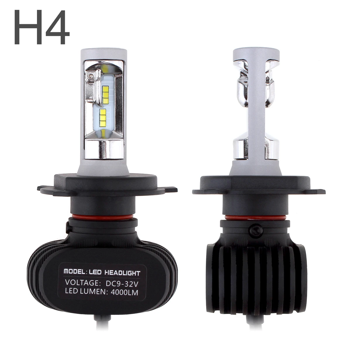 DC 9 32V 2 Pcs S1 H4 Auto Car Headlight 72W 8000LM 6000K White Light
