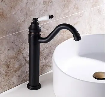 

European style bathroom Black copper faucets antique mixers cold and hot water basin taps bathroom accessories