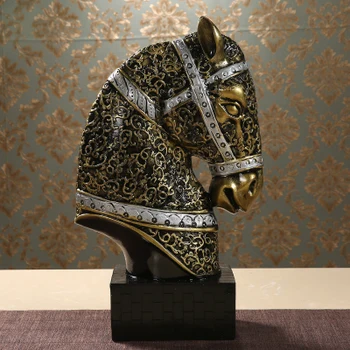 

Household attracts money horse handicraft to place a sitting room general horse head wine cabinet TV cabinet office decoration