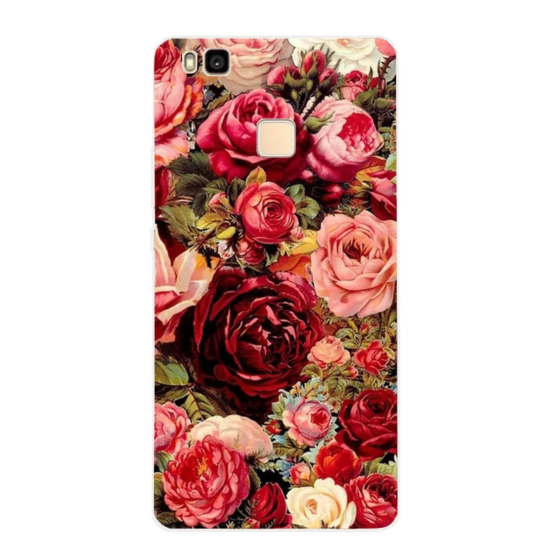 Flower Case Ultra Thin Soft Silicon TPU Cover Coque For Huawei P8 Lite  (2)