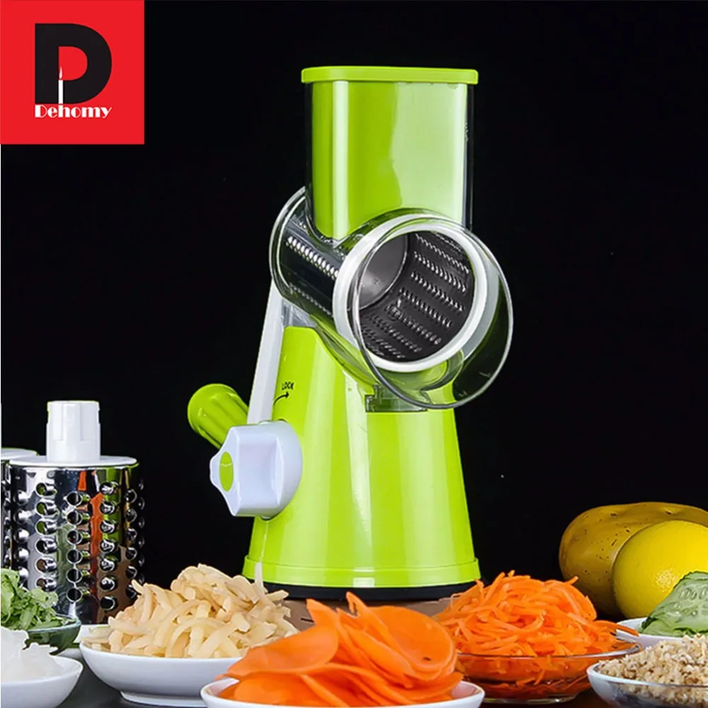 Dehomy Manual Slicers Multifunctional Roller Vegetable Spiral Slicer