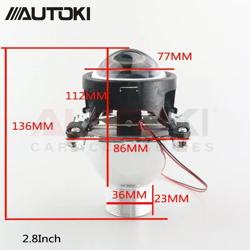 Autoki 2,5/2,8 дюймов Би-ксеноновые линзы проектора использовать D2S D2H лампы Замена для автомобильных фар H4 RHD LHD - Цвет: 2.8 inch RHD