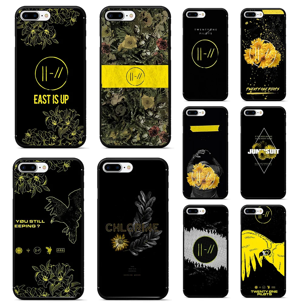 

Twenty One Pilots 21 Soft TPU Black Silicone phone cover case for iphone 5 5s 6 6s 7 8 plus X XR XS MAX