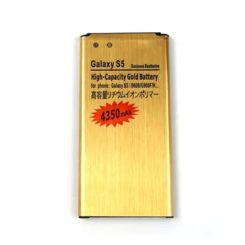 

1pcs 100% high quality 4350mAh Gold Battery For Samsung Galaxy S5 I9600 G900A G900F G900H G900M G900R4 G900V G900P