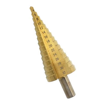 

The Pagoda Shape 4-32mm HSS Triangle Shank Metal Steel Step Drill Bit Hole Drill Cone Drill Countersink Titanium Bit