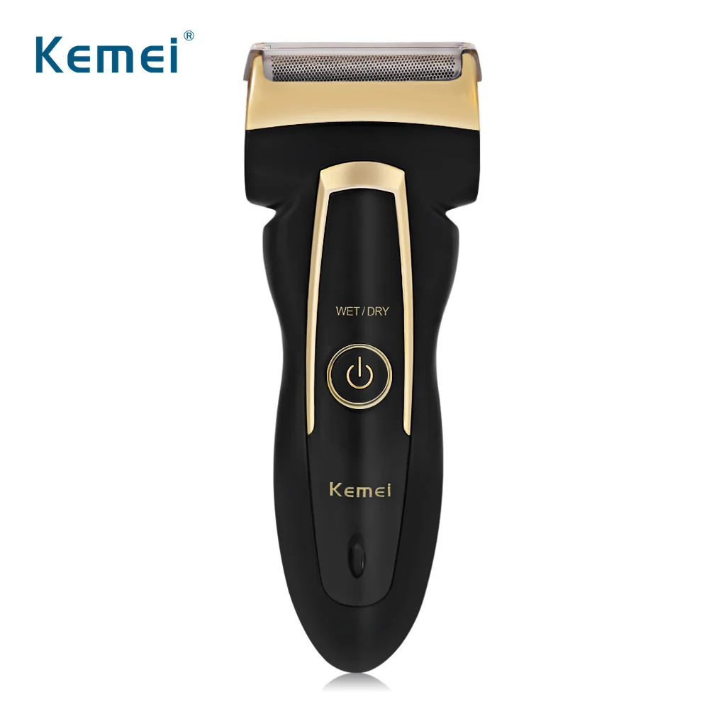 

Kemei KM-858 Rechargeable Rotary Men's Electric Shaver Reciprocating Electric Travel Use Safe Shaver for Men with EU Plug