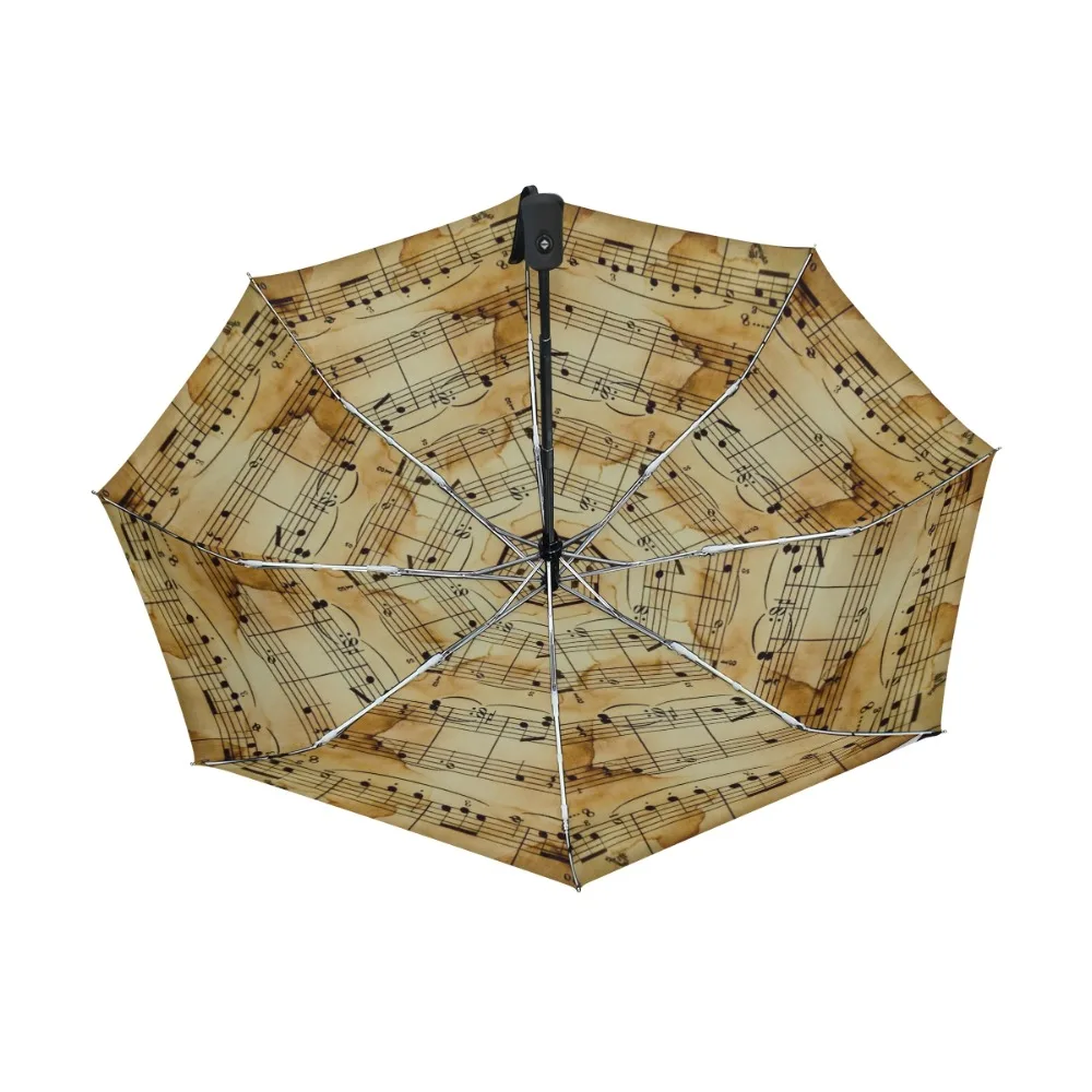 Модный пользовательский музыкальный зонт для женщин, складной зонт от дождя с сумкой для переноски