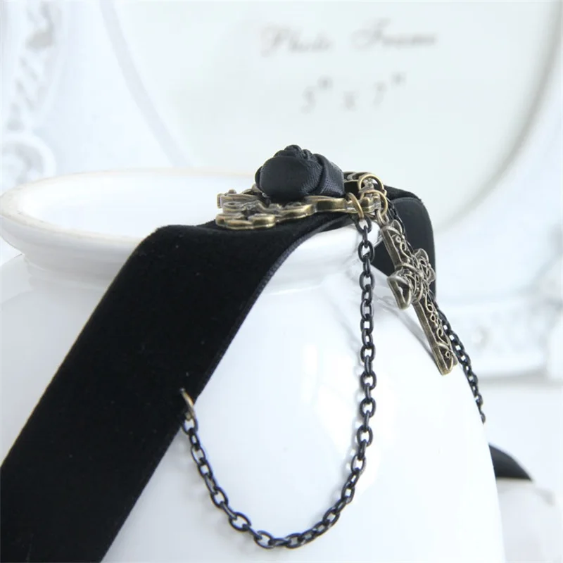 YiYaoFa, ожерелье с крестом, винтажное ожерелье-чокер и кулон, ожерелье с Иисусом для женщин, аксессуары, DD-18