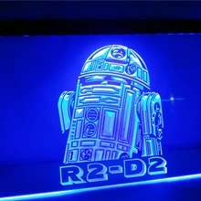 LC111-R2-D2 дисплей Звездные войны редкий светодиодный неоновый свет вывеска домашний декор ремесла