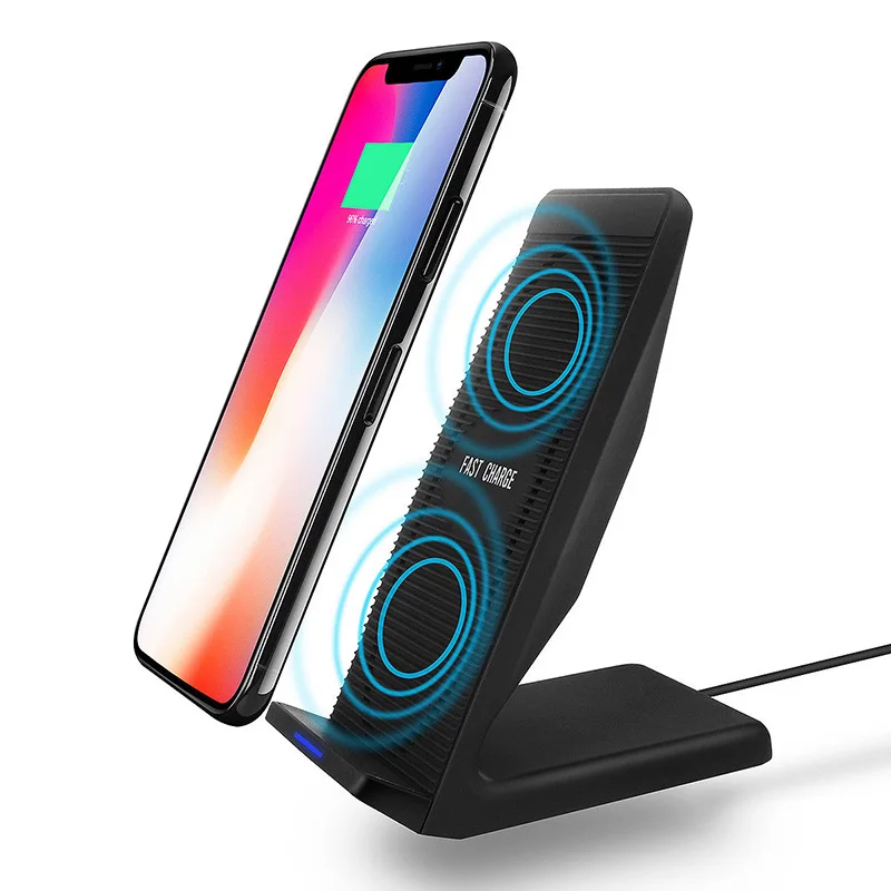 

Car Mount Fast Wireless Charging Charger Phone Stand Cooling Fan Phone Holder For iPhone 8 Plus X Samsung Galaxy S8 S9 Plus