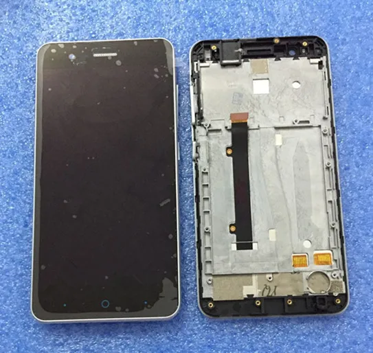 

100% new LCD Screen display+touch Digitizer with frame For 5.0'' ZTE Blade A510 BA510 black color free shipping