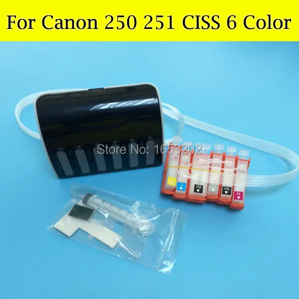 Для Canon MG6320 СНПЧ Системы совместимый для Canon PGI250 CLI251 CLI251GY СНПЧ