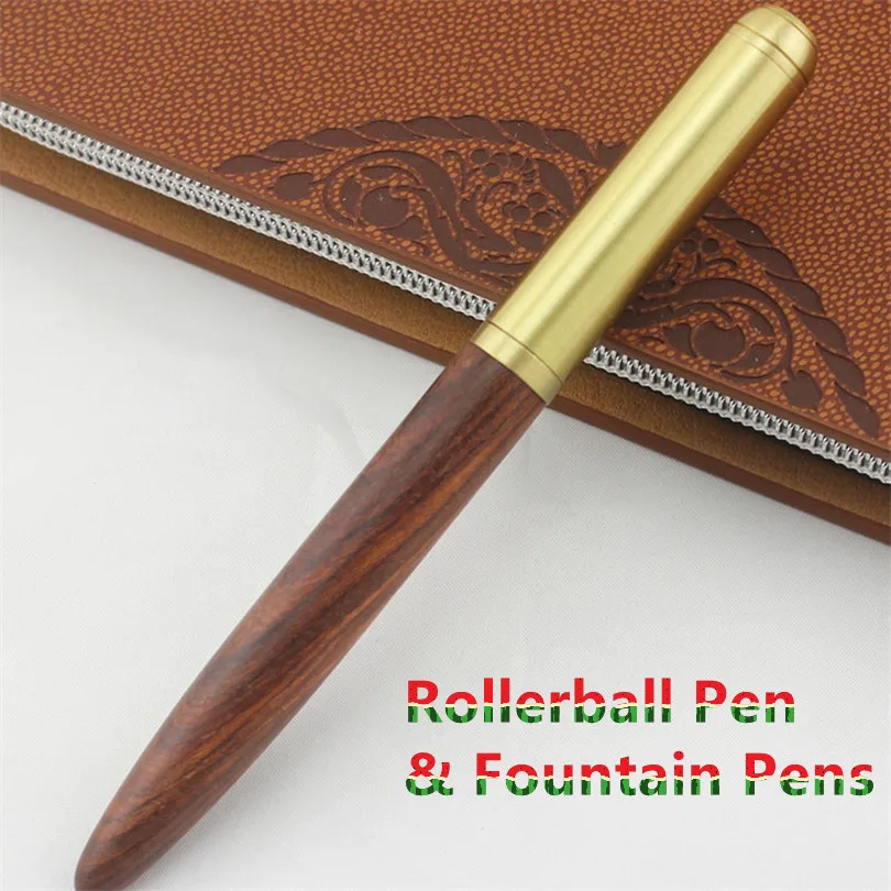

Luxury Gifts Wooden+Metal Rollerball Pen & Fountain Pens 0.5MM Blue & Black ink For Office & School Writing Supplies Ball pen