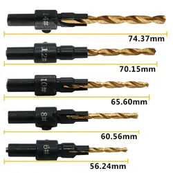 Новые 5 шт. круглая ручка Титан покрытие спираль сверло хит винт Кепки столярные удар инструмент