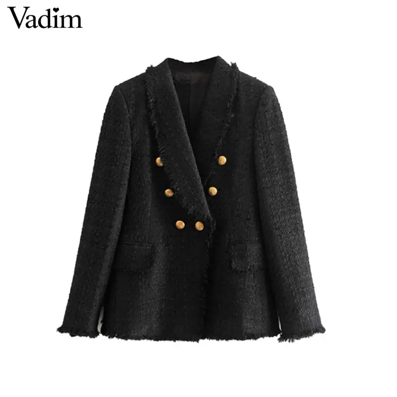 Aliexpress.com : Buy Vadim women tweed tassel patchwork