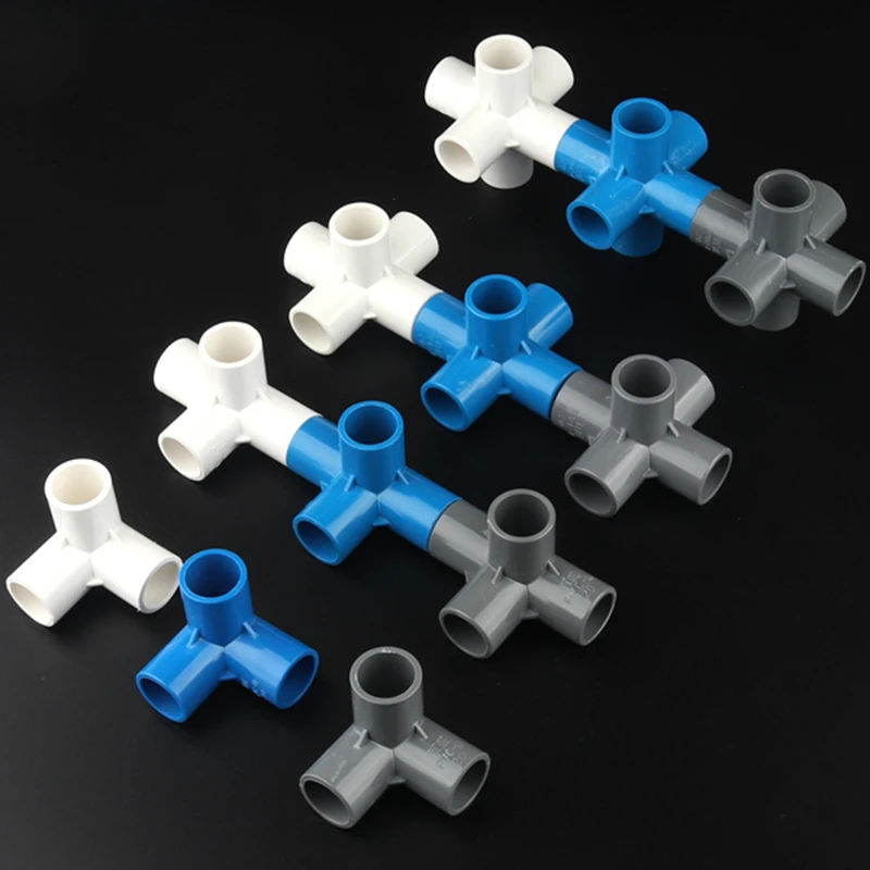 

2pcs PVC Joints 20/25/32mm PVC Tee Connector Four Five Six Way Joint Garden Irrigation Watering Tube Adapter Pipe Fittings