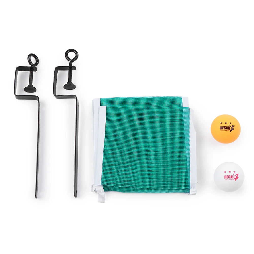 REGAIL набор для настольного тенниса, крепкая сетка, портативный набор для установки в стойку, Сменный Набор для игры в пинг-понг с 2 мячиками для пинг-понга