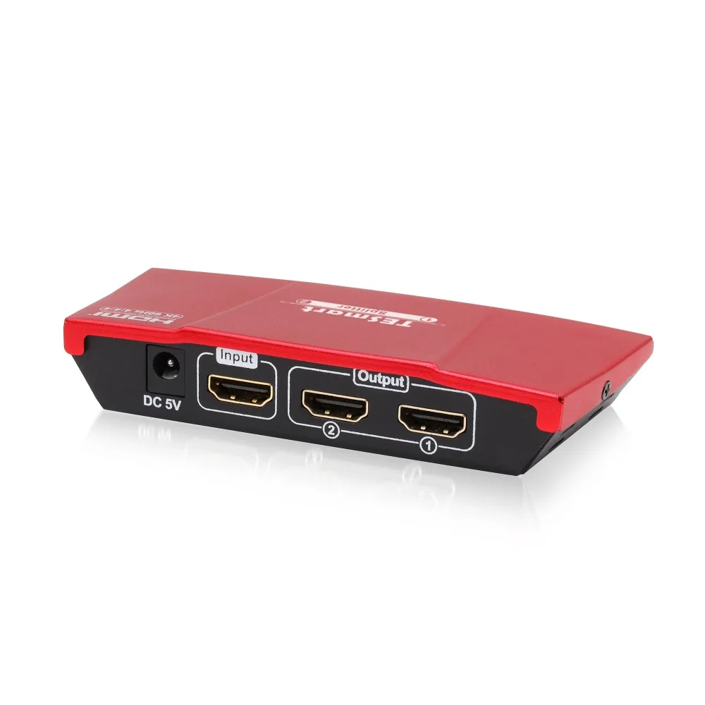 TESmart 1x2 HDMI 4K @ 60 Гц разветвитель HDMI Питание 1 в 2 из HDMI сплиттер двойной мониторы дублирование видео и аудио