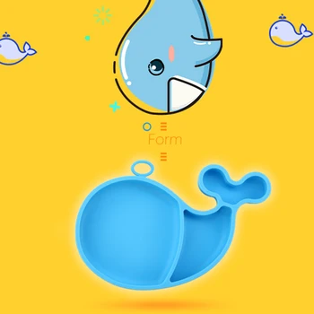 

Portable Silicone Placemat Non-Slip Babies Feeding Tray Whale Anti-fall Tray Mini Mat for Toddlers New