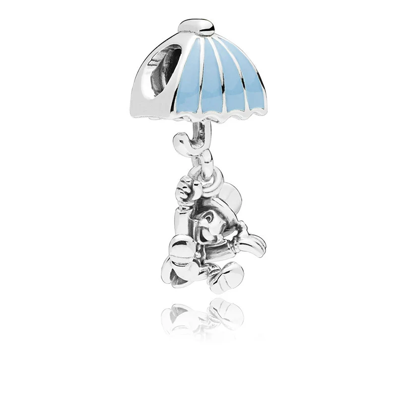 

MYBEBOA NEW 925 Sterling Silver Jimi Cricket Dangle Charm, Blue Enamel Charm fit Original Women Bracelet Beads Jewelry Gift