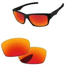 Поликарбонат-огненные красные зеркальные Сменные линзы для Юпитера квадратные солнечные очки Рамка UVA и UVB Защита